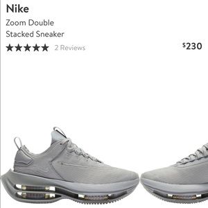Nike Zoom Double Stacked Grey Sneakers